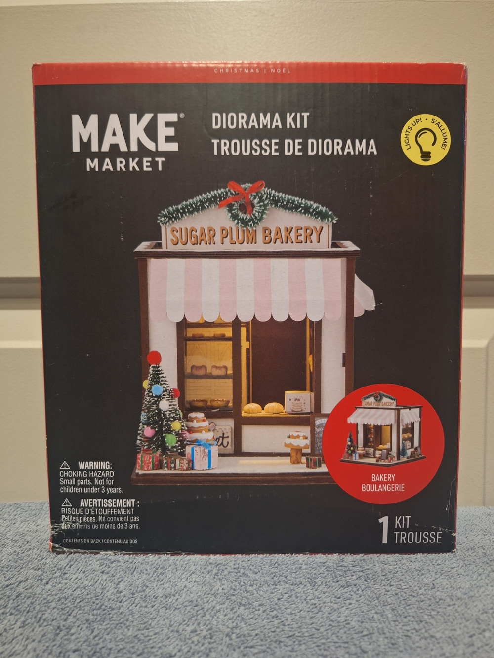 MAKE Market Sugar Plum Bakery Diorama Kit - White & Red Holiday Decor